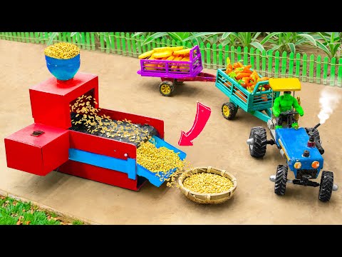 Diy tractor making mini Rice Sieving Machine | modern agricultural machine | tractor video farming