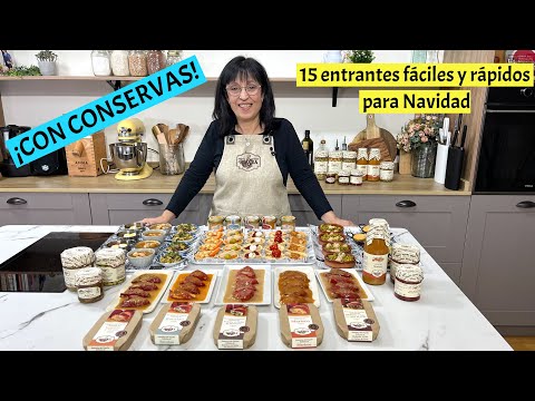 Mesa de 15 ENTRANTES de Navidad CON CONSERVAS