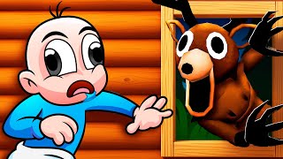 SOBREVIVE 99 NOCHES EN EL BOSQUE 😱  BEBE NOOB EN ROBLOX