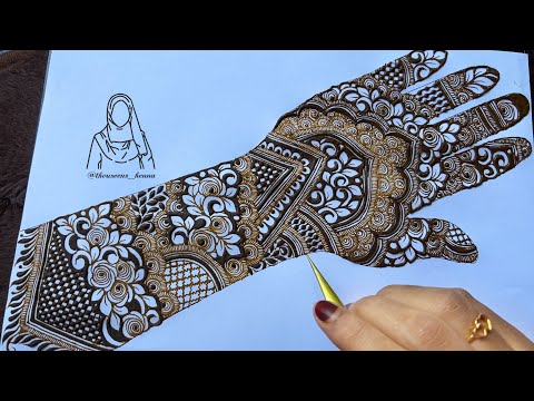 Very Beautiful Heavy Bridal Henna Design | Beautiful Floral Pakistani Wedding Mehdni henna #mehndi