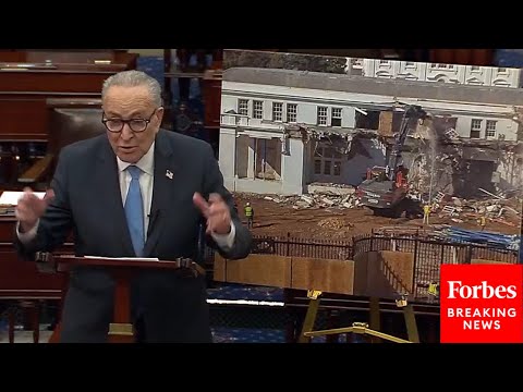 YouTube video thumbnail: Schumer Skewers Trump For Spending Over $200 Million On WH Renovation During Shutdown