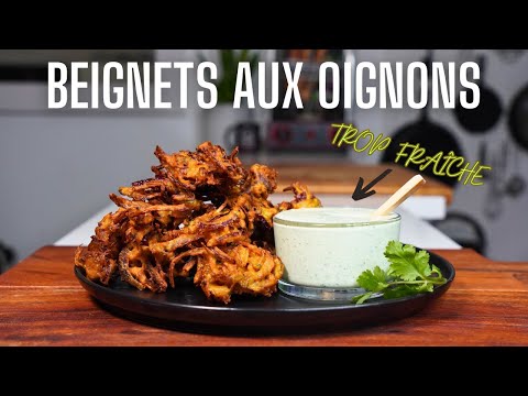 BEIGNETS aux OIGNONS à L'INDIENNE avec une DÉLICIEUSE SAUCE -- FACILE & RAPIDE