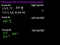 Finding the Greatest Common Factor