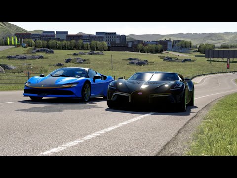 Ferrari SF90 Stradale Fiorano vs Bugatti La Voiture Noire at Highlands