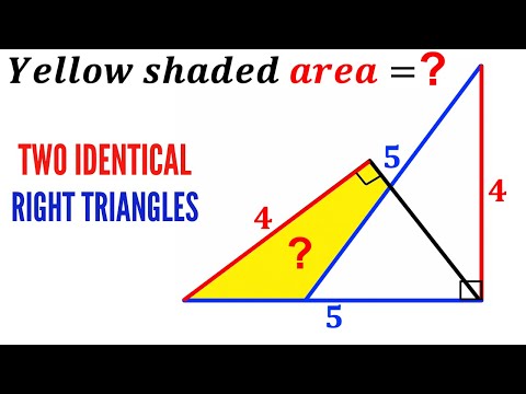 Can you calculate area of the Yellow shaded region? | (Triangles) | #math #maths | #geometry