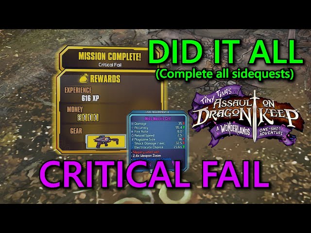 Tiny Tina's Assault On Dragon Keep: Did It All Part 5: Critical Fail Guide