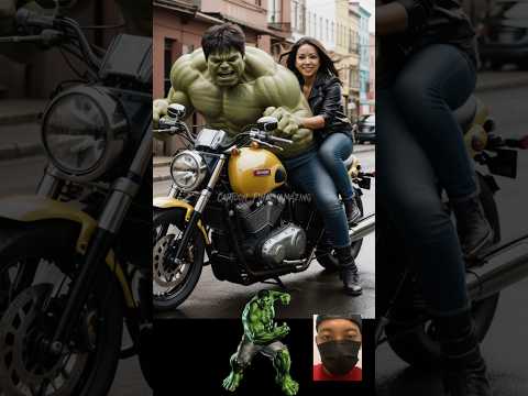 Hulk - Riding a motorbike with my wife ๐ฅ Marvel & Dc