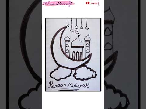 easy kids drawing #trending #viral #new #reels #kidsart  #ramzan #ramzanmubarak #art #kidsvideo