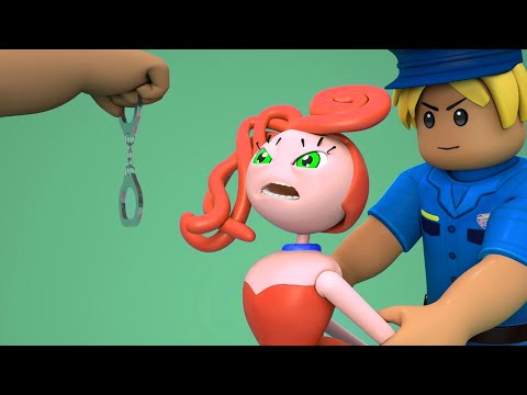 ROBLOX Brookhaven 🏡RP - The Chase between Police and Mommy Long Legs | Roblox Animation