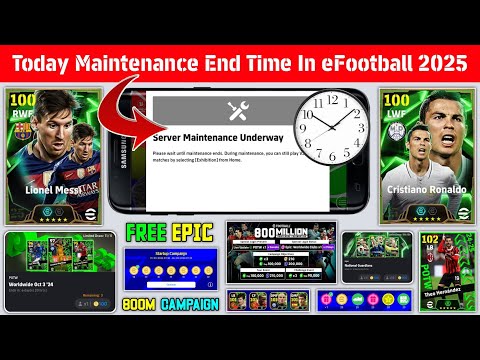 Today Maintenance End Time In eFootball 2025 Mobile | Pes Server Maintenance | Maintenance End Time