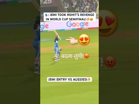 JEMIMAH RODRIGUES’S ENTRY, AUSSIES IN DANGER ⚠️ 😍 #jemimahrodrigues #indwvsausw #indvsaus #shorts