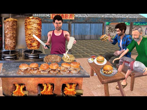 Shawarma Burger Chicken Shawarma Famous Street Food Hindi Kahani Hindi Moral Stories Comedy Video