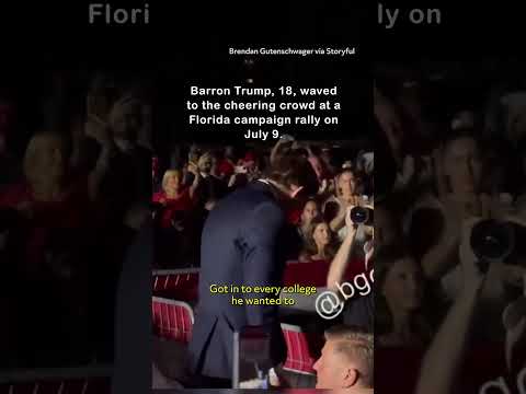 Barron Trump Proves a Hit With Crowd at Florida Rally