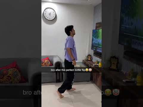 bro after the perfect bottle flip 😂 #funny #relatable #phonk #bottleflip #aura #indianmeme #shorts
