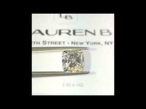 2.50 ct Cushion Single Diamond
