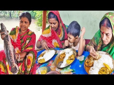 বর্ষার সময় বড়ো শোল মাছের আম শোল রান্না মাটির হাঁড়িতে শোল মাছের ভাপা রান্না করলাম