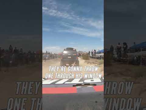 Fans getting a little chaotic down in Baja😨 #trophytruck #baja #baja250 #offroad