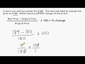Understanding Percent Change in Prices