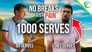 I Hit 1000 Tennis Serves. No breaks. Just Pain