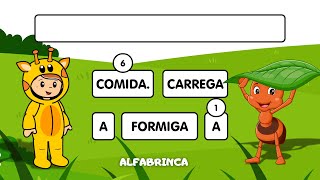 Formar frases - Organizar palavras - Alfabetização infantil - Língua portuguesa