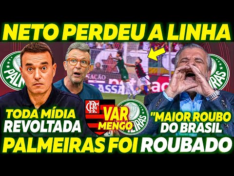 😱 PALMEIRAS foi ROUBADO...! NETO DETONA ARBITRAGEM e PERDE a LINHA! "TIRARAM a VITÓRIA do PALMEIRAS"