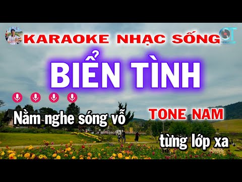 Karaoke Biển Tình Tone Nam Nhạc Sống Rumba | Công Minh