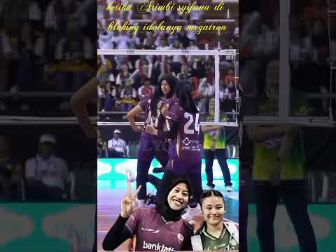 Arimbi di blok sang idola #volleyball #pk #volleyballworld #megatron #proliga #olahraga