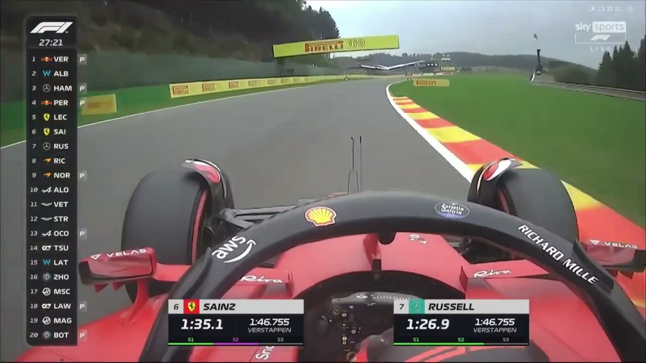 Video: Carlos Sainz onboard porpoising at Spa-Francorchamps in FP1 ...