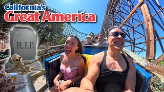 CALIFORNIA'S GREAT AMERICA!!! Riding All the Best Roller Coasters Before They Close FOREVER - RIP!
