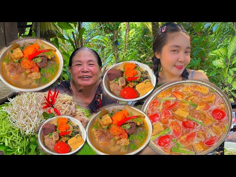 Đi Bắt Ốc Cùng Anh Bạn Thân Về Nấu Bún Riêu Cua Đồng Ốc Mương Ăn Cùng Mẹ Ở Nhà Chồi Bờ Sông Miền Quê
