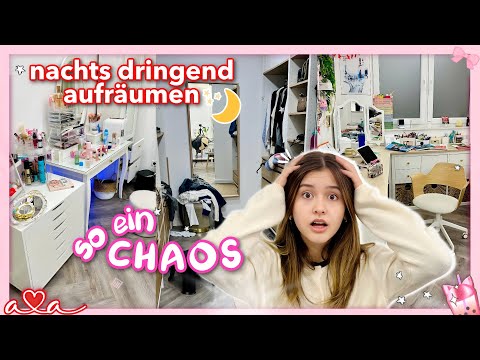 SO EIN CHAOS!!! Nachts ZIMMER AUFRÄUMEN!! 🥴 *I need HELP!!*