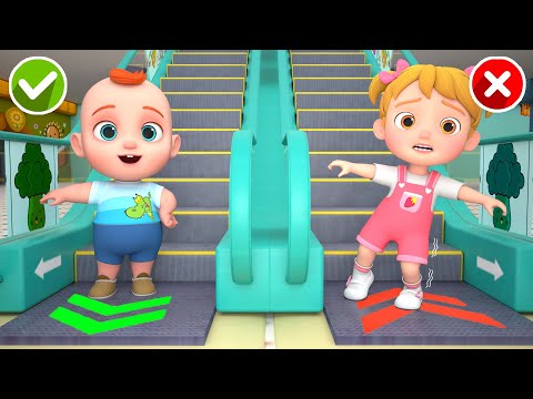 Escalator Mall Adventure | Safety Learning for Kids | Nursery Rhymes & Kids Song