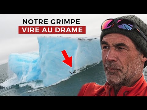 UN ICEBERG SE RETOURNE PENDANT QUE JE L’ESCALADE 😱 (l’eau est un peu froide)