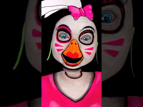 FIVE NIGHTS AT FREDDYS Glamrock Chica SFX Makeup Transformation Cosplay #shorts #FNAFSecurityBreach