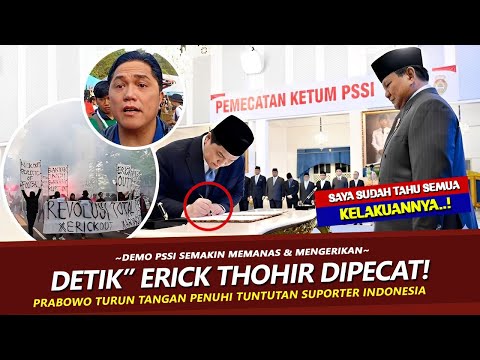 🔴TERIMA KASIH PAK PRABOWO !! Detik-detik Pemecatan Erick Thohir & 64 Anggota PSSI Lainya, STY Balik?