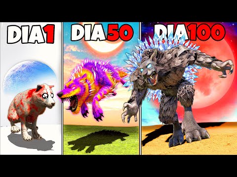 O PEQUENO LOBO FRACO EVOLUIU! GIGANTE LOBISOMEM DEVORADOR DE GODZILLA E KAIJU! SOBREVIVI 100 DIAS