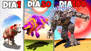O PEQUENO LOBO FRACO EVOLUIU! GIGANTE LOBISOMEM DEVORADOR DE GODZILLA E KAIJU! SOBREVIVI 100 DIAS