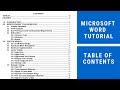 Creating a Table of Contents in Microsoft Word