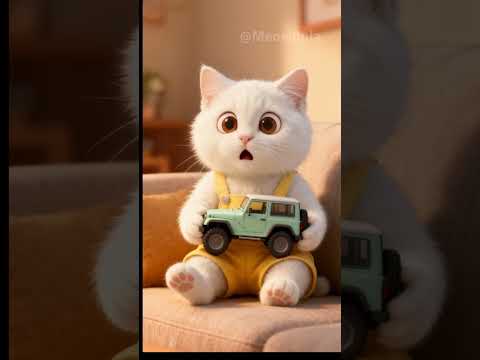 🤯🐾 Cat Dad Becomes a Game Boss?! Kitten’s Toy Car Saves the Day!