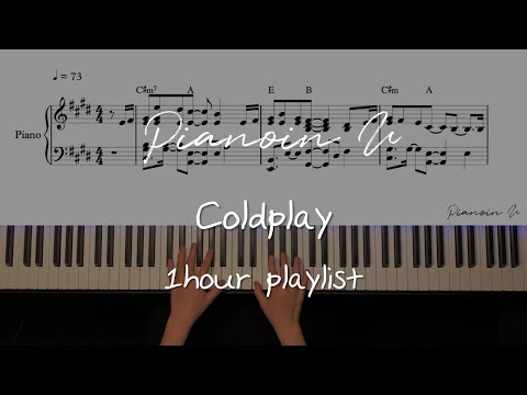 Coldplay 1hour playlist / Piano Cover / Sheet