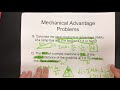 Efficiency and Mechanical Advantage Concepts