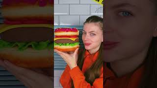 Chocolate 🍩🍔 VS Real Food Challenge #shorts
