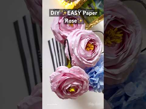 How to make an Aesthetic Rose using regular paper | DIY Paper Rose