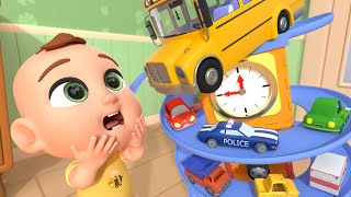 Hickory Dickory Dock Vehicles Song | Newborn Nursery Rhymes & Kids Songs