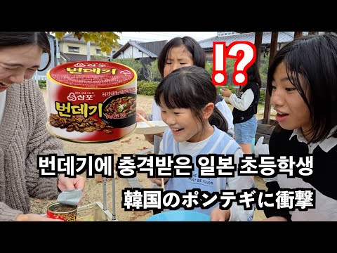 한국의 번데기 음식을 처음 마주한 일본 초등학생의 반응은? 韓国のポンテギ（さなぎ）を初めて見た日本の小学生！トッポッキリベンジはどうなる!?