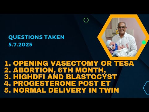 Vasectomy reversal, Abortion with ventriculomegaly baby, : Questions Taken 5.7.2025