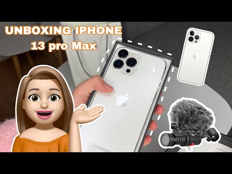 هاتفي و معدات تصوير الفيديوهات الجديدة | ASMR Unboxing IPhone 13 pro Max 🧡