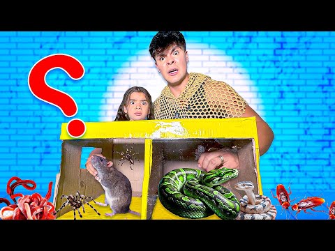 ¿QUÉ HAY EN LA CAJA? Con animales *Extremo*😱🔥 Carlos & Adri