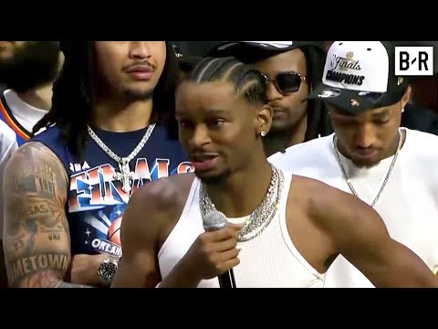 OKC Thunder Players Speak Before the Championship Parade 🎤