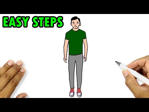 How To Draw A Sketch Of A Person | Man Drawing
